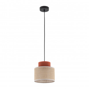 Lampa wisząca boho Duo 20cm juta / ceglany TK Lighting