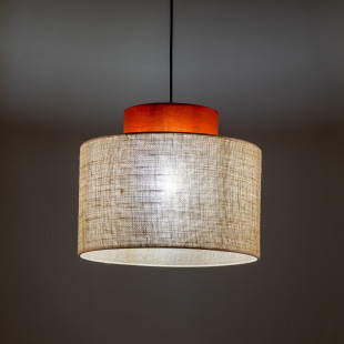 Lampa wisząca boho Duo 38cm juta / ceglany TK Lighting