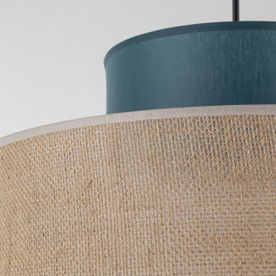 Lampa wisząca boho Duo 38cm juta / zielony TK Lighting