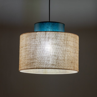 Lampa wisząca boho Duo 38cm juta / zielony TK Lighting