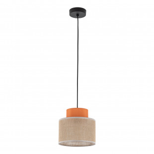 Lampa wisząca boho Duo 20cm juta / pomarańczowy TK Lighting