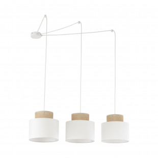 Lampa wisząca boho 3 punktowa pająk Duo 400cm juta / biały TK Lighting