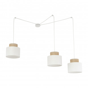 Lampa wisząca boho 3 punktowa pająk Duo 400cm juta / biały TK Lighting
