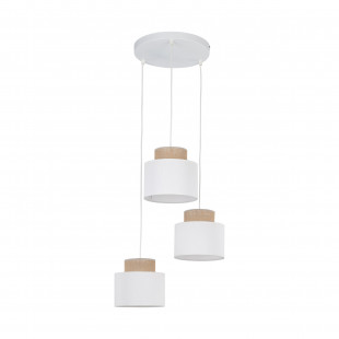 Lampa wisząca boho 3 punktowa Duo 35cm juta / biały TK Lighting