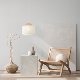 Lampa wisząca boho Duo 38cm juta / biały TK Lighting