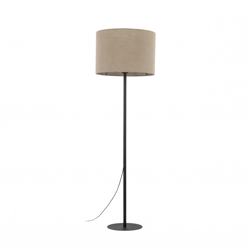 Lampa podłogowa z abażurem Earth 50cm juta / czarny TK Lighting