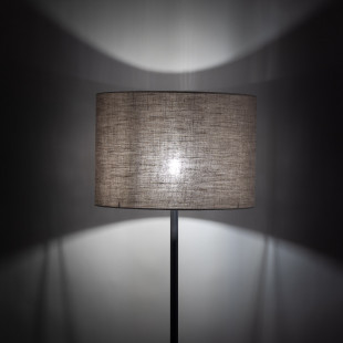 Lampa podłogowa z abażurem Earth 50cm juta / czarny TK Lighting