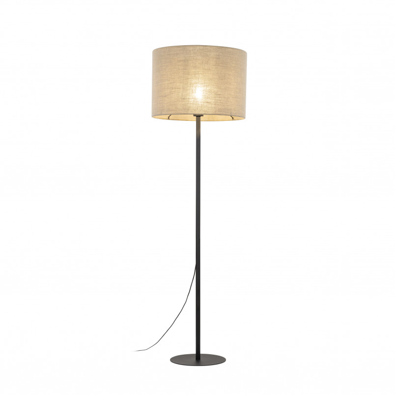 Lampa podłogowa z abażurem Earth 50cm juta / czarny TK Lighting