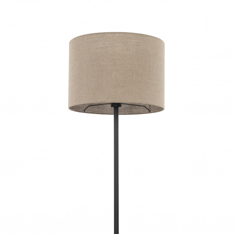 Lampa podłogowa z abażurem Earth 50cm juta / czarny TK Lighting