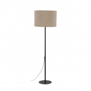 Lampa podłogowa z abażurem Earth 50cm juta / czarny TK Lighting