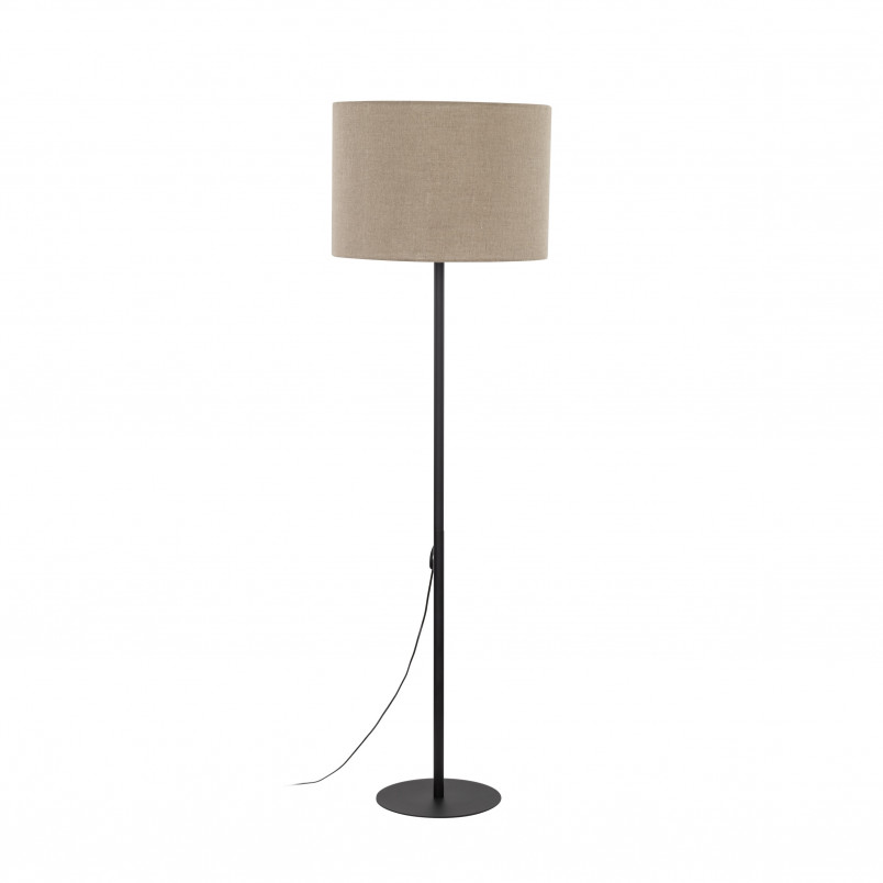 Lampa podłogowa z abażurem Earth 50cm juta / czarny TK Lighting