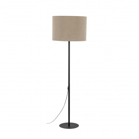 Lampa podłogowa z abażurem Earth 50cm juta / czarny TK Lighting