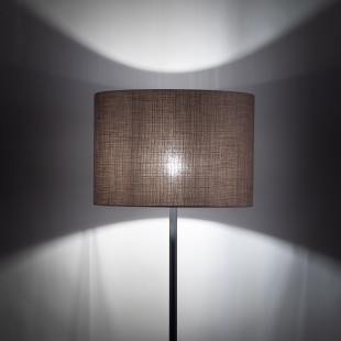 Lampa podłogowa z abażurem Earth 50cm brązowy / czarny TK Lighting
