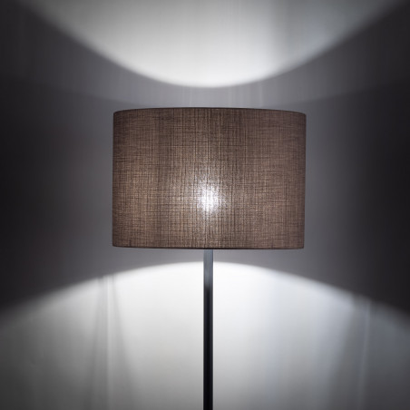 Lampa podłogowa z abażurem Earth 50cm brązowy / czarny TK Lighting