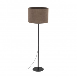 Lampa podłogowa z abażurem Earth 50cm brązowy / czarny TK Lighting