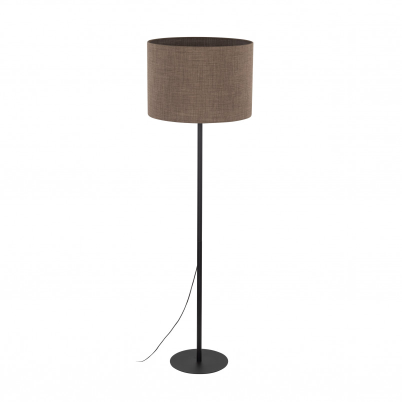 Lampa podłogowa z abażurem Earth 50cm brązowy / czarny TK Lighting