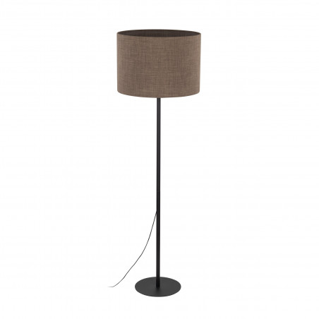 Lampa podłogowa z abażurem Earth 50cm brązowy / czarny TK Lighting