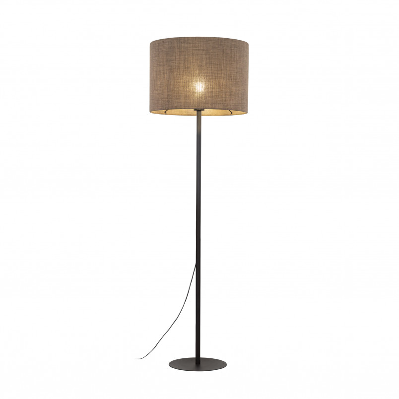 Lampa podłogowa z abażurem Earth 50cm brązowy / czarny TK Lighting