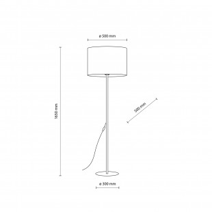 Lampa podłogowa z abażurem Earth 50cm brązowy / czarny TK Lighting