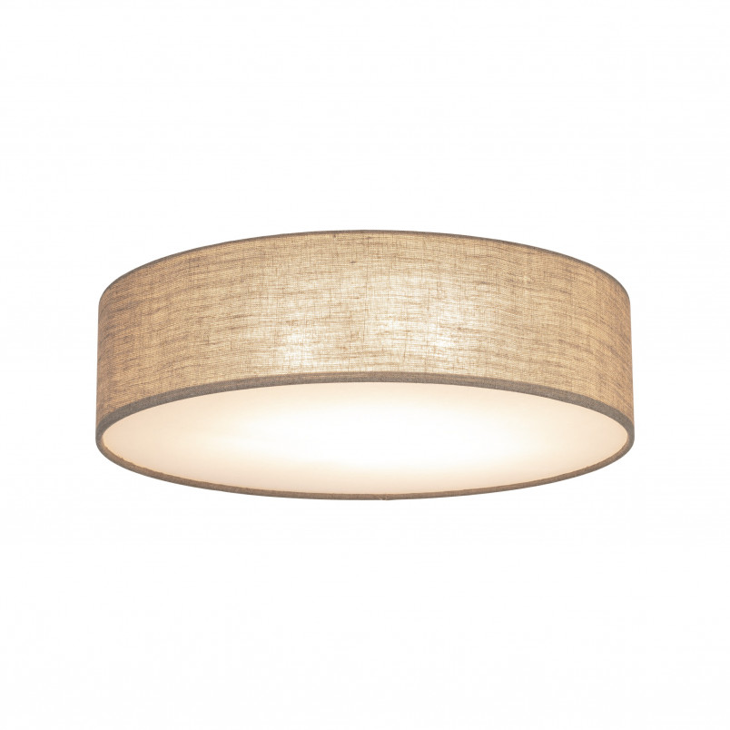 Plafon okrągły z abażurem Earth 60cm len TK Lighting