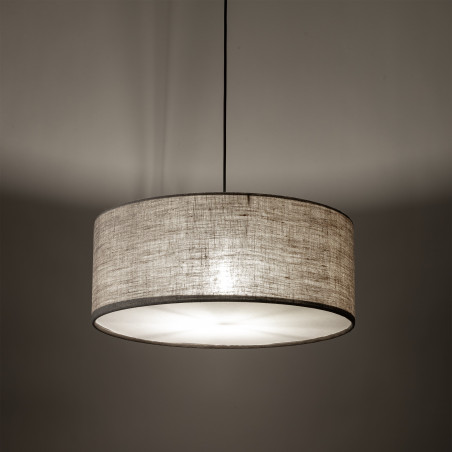 Lampa wisząca z abażurem Earth 50cm juta TK Lighting