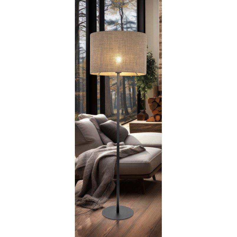 Lampa wisząca z abażurem Earth 50cm brązowa TK Lighting