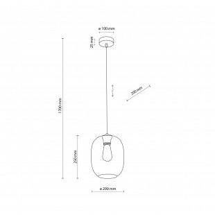 Lampa wisząca szklana Elio 20cm przeźroczysta TK Lighting