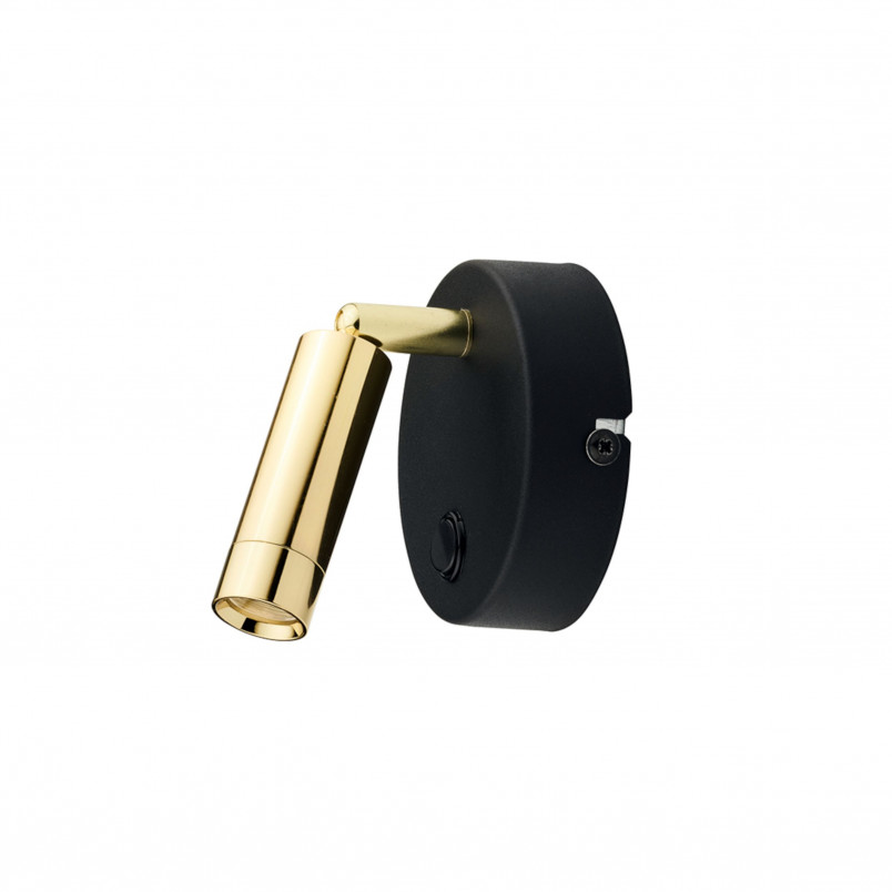 Kinkiet z włącznikiem Enzo III 14,5cm czarno-złoty TK Lighting