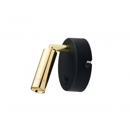 Kinkiet z włącznikiem Enzo III 14,5cm czarno-złoty TK Lighting
