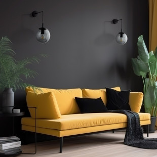 Kinkiet wiszący szklana kula Esme grafitowy / czarny TK Lighting