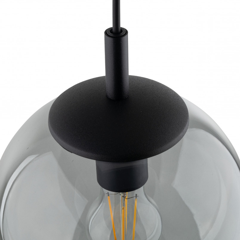 Lampa wisząca szklana kula Esme 25cm grafitowa TK Lighting