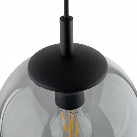 Lampa wisząca szklana kula Esme 25cm grafitowa TK Lighting