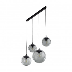 Lampa wisząca 4 szklane kule na listwie Esme 87cm grafitowa TK Lighting