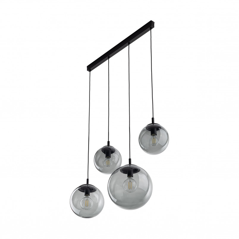 Lampa wisząca 4 szklane kule na listwie Esme 87cm grafitowa TK Lighting