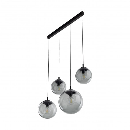 Lampa wisząca 4 szklane kule na listwie Esme 87cm grafitowa TK Lighting