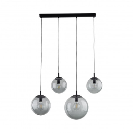 Lampa wisząca 4 szklane kule na listwie Esme 87cm grafitowa TK Lighting