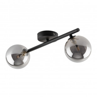Plafon szklany 2 kule Estera grafit lustrzany / czarny TK Lighting