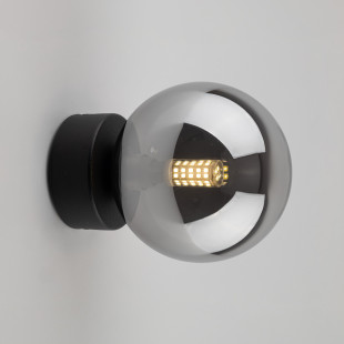 Kinkiet szklana kula Estera grafit lustrzany / czarny TK Lighting