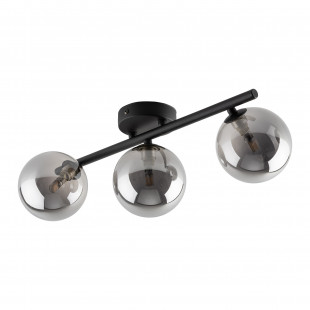 Plafon szklany 3 kule Estera grafit lustrzany / czarny TK Lighting