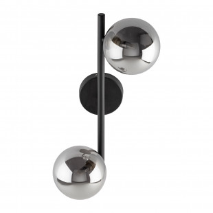 Plafon szklany 2 kule Estera grafit lustrzany / czarny TK Lighting