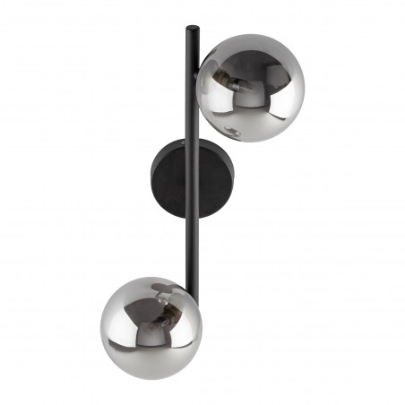 Plafon szklany 2 kule Estera grafit lustrzany / czarny TK Lighting