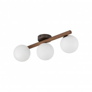 Plafon szklany 3 kule Estera biały / orzech TK Lighting