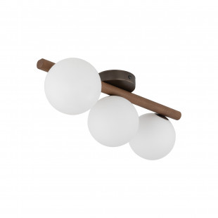 Plafon szklany 3 kule Estera biały / orzech TK Lighting