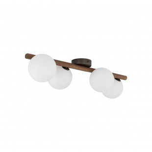 Plafon szklany 4 kule Estera biały / orzech TK Lighting