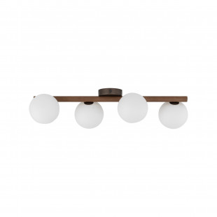 Plafon szklany 4 kule Estera biały / orzech TK Lighting