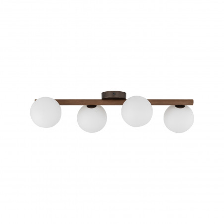 Plafon szklany 4 kule Estera biały / orzech TK Lighting