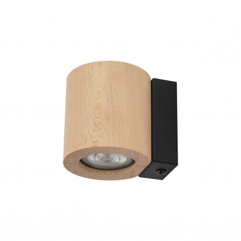 Kinkiet drewniany Eve buk / czarny TK Lighting