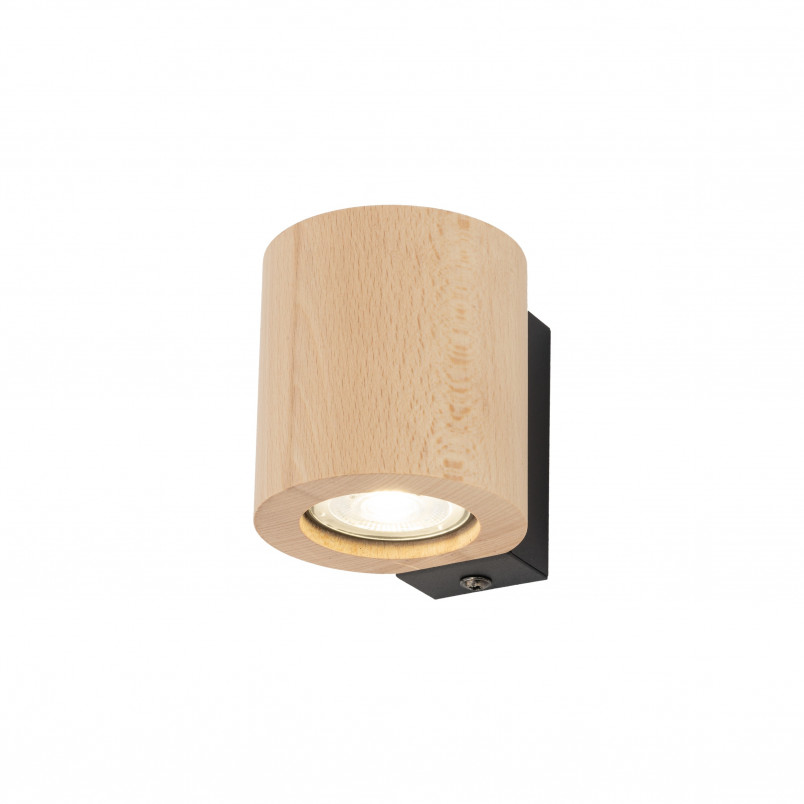 Kinkiet drewniany Eve buk / czarny TK Lighting