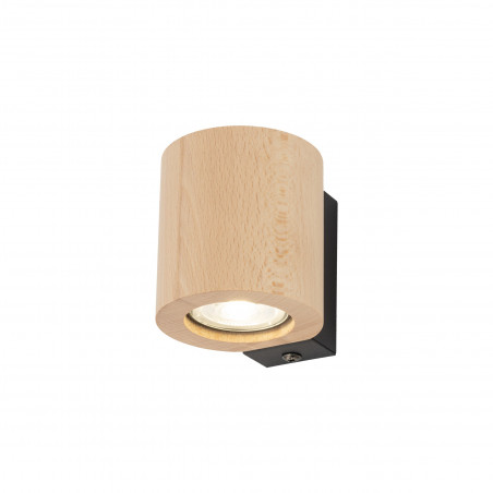 Kinkiet drewniany Eve buk / czarny TK Lighting