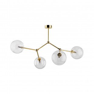 Lampa sufitowa 4 szklane kule Fairy 74cm przeźroczysto-złota TK Lighting